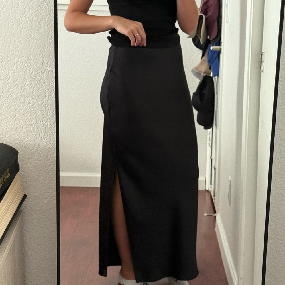 Express Black Maxi Pencil Skirt with Slit